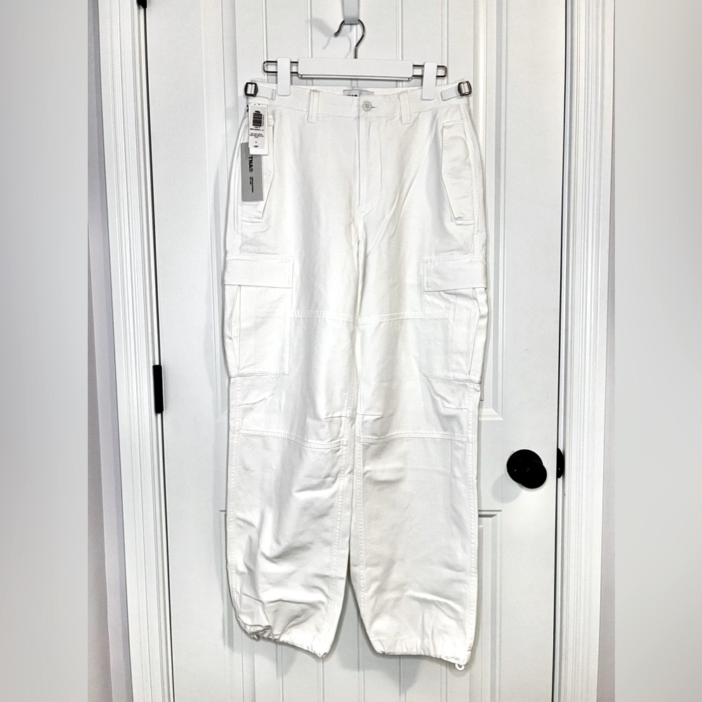 NWT TNA Cargo Pants “New Supply” by Aritzia - GD Light Birch / Off White - Picture 2 of 10